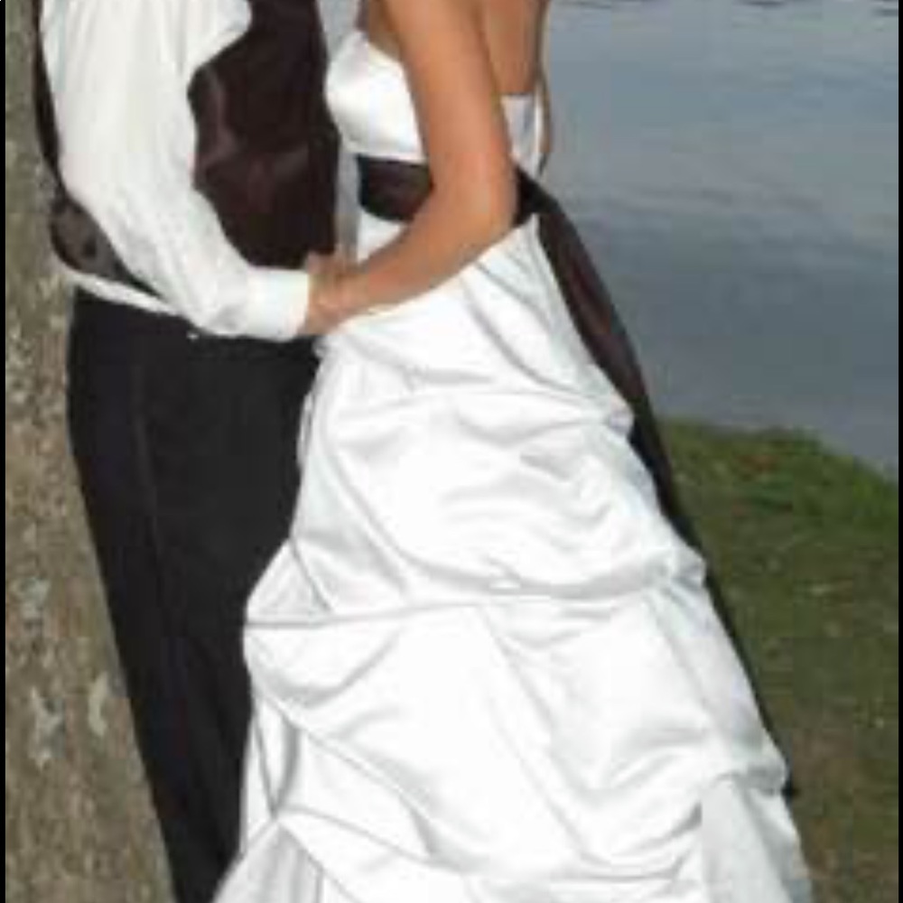 Wedding dress with Black sash